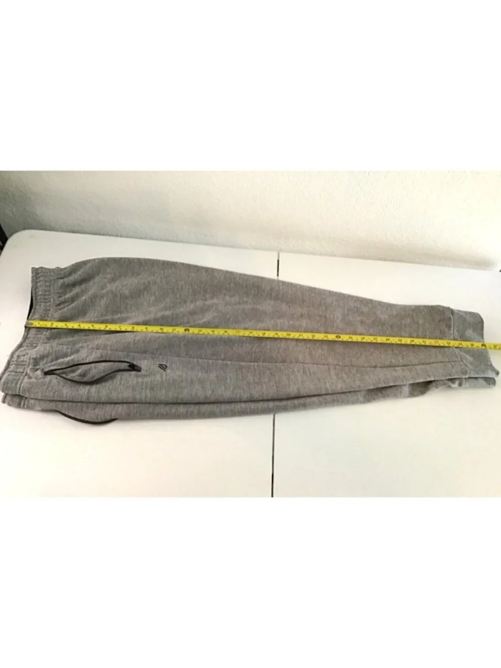 EDDIE BAUER-MENS GREY TAPPER LEG ELASTIC WAIST POCKETS FLEECE SWEATPANTS SIZE XL